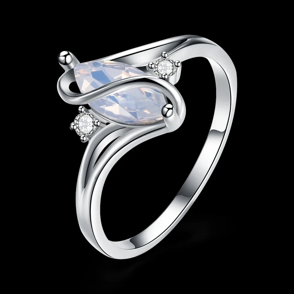 Buy High quality Cubic Zirconia Rings For Women Surround S Type Trendy Black