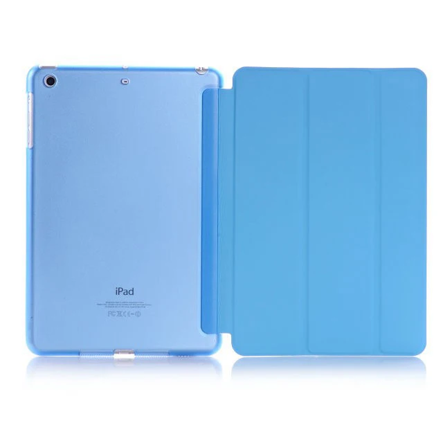 Ультратонкий Магнитный чехол Smart Cover из искусственной кожи чехол-подставка для Apple Ipad Mini 1 2 3 с дисплеем retina+ Бесплатный подарок стилус - Цвет: Sky Blue