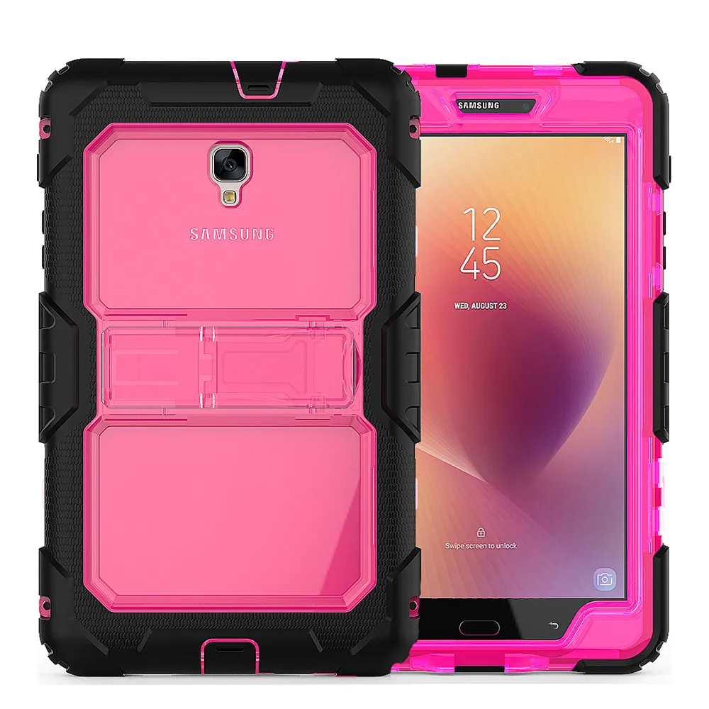 

Shockproof Case for Samsung Galaxy Tab A 8.0 2017 T385 T380 SM-T380 Tablet Cases Kickstand Stand Funda Cover + Shoulder Strap