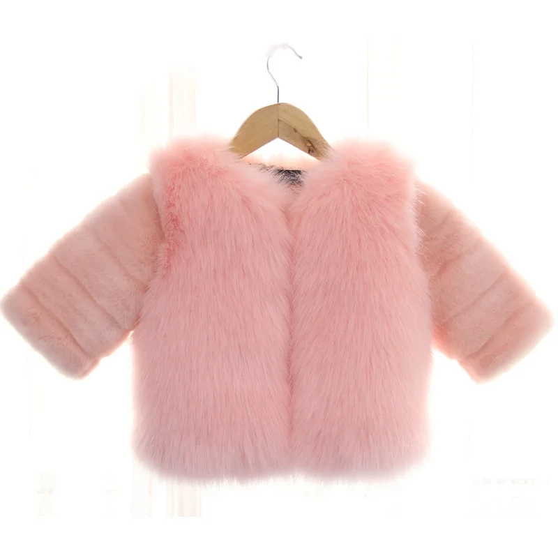 baby girl white fur jacket