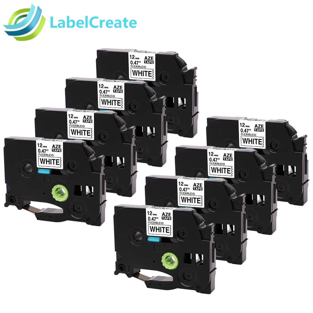 

8 Packs TZe-FX231 Compatible Brother Flexible Tapes TZFX231 TZ-FX231 TZeFX231 Black on White 12mm x 8m for Brother P touch Tape