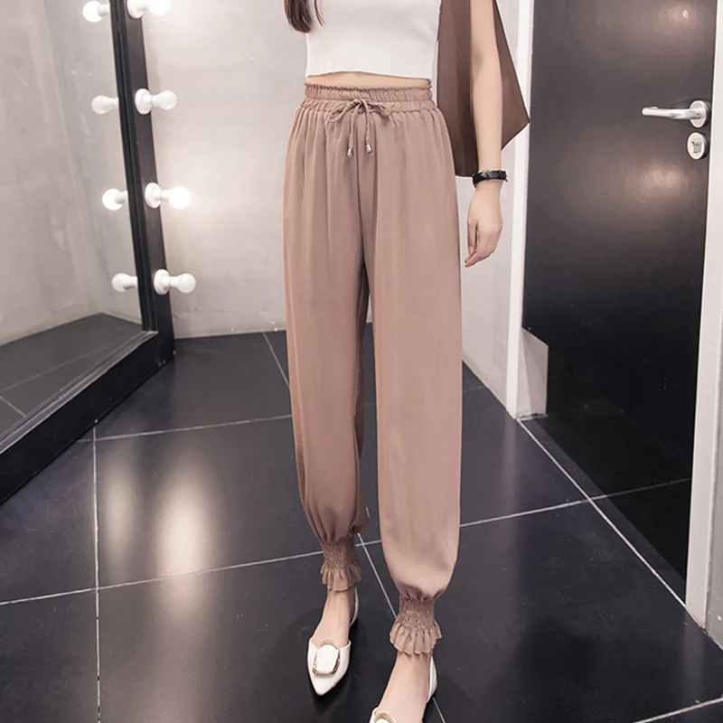 2019 new arrive women chiffon harem pant female loose casual comfy ethnic boho beach sunscreen pants plus size lady thin trouser 2019 new arrive women chiffon harem pant female loose casual comfy ethnic boho beach sunscreen pants plus size lady thin trouser