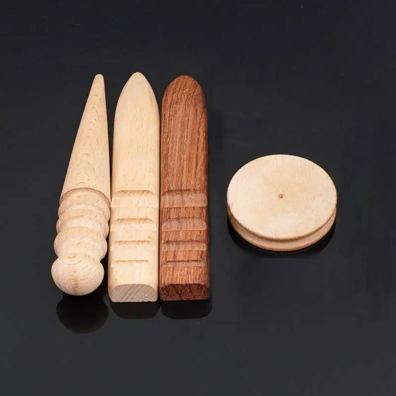 

Beech Hardwood Leather Polishing Rods Trimming Sanding Stick DIY Handmade Leather Edge Smooth Translucent Burnishing Stick