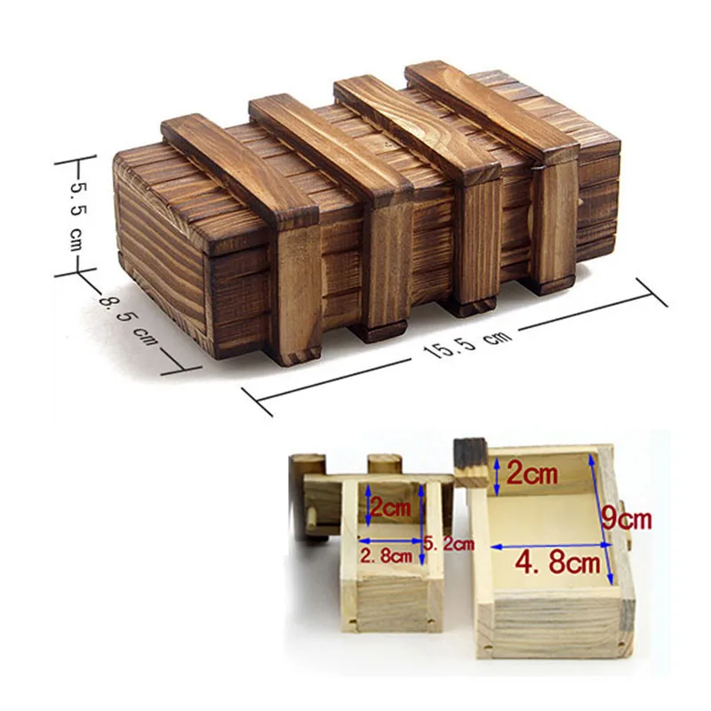Close-Up Magic Cassetto Segreto Giochi di Magia Magic Wooden Puzzle Box