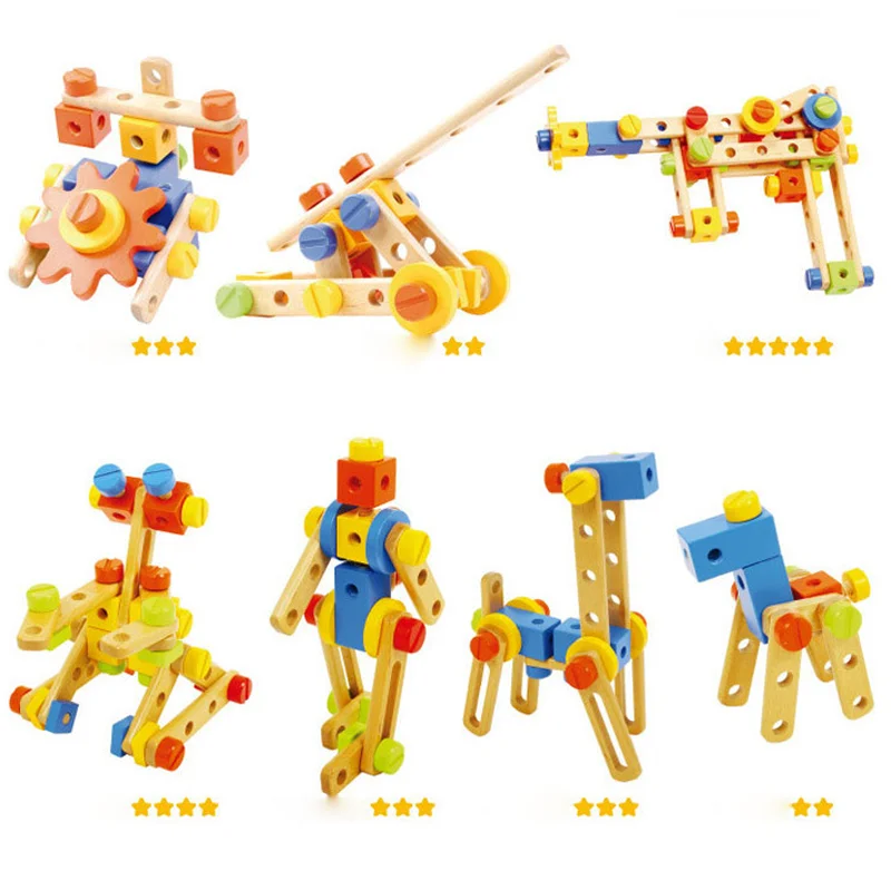 

Multifunction Variety Nut Combination, Wooden Take Along Tool Kit