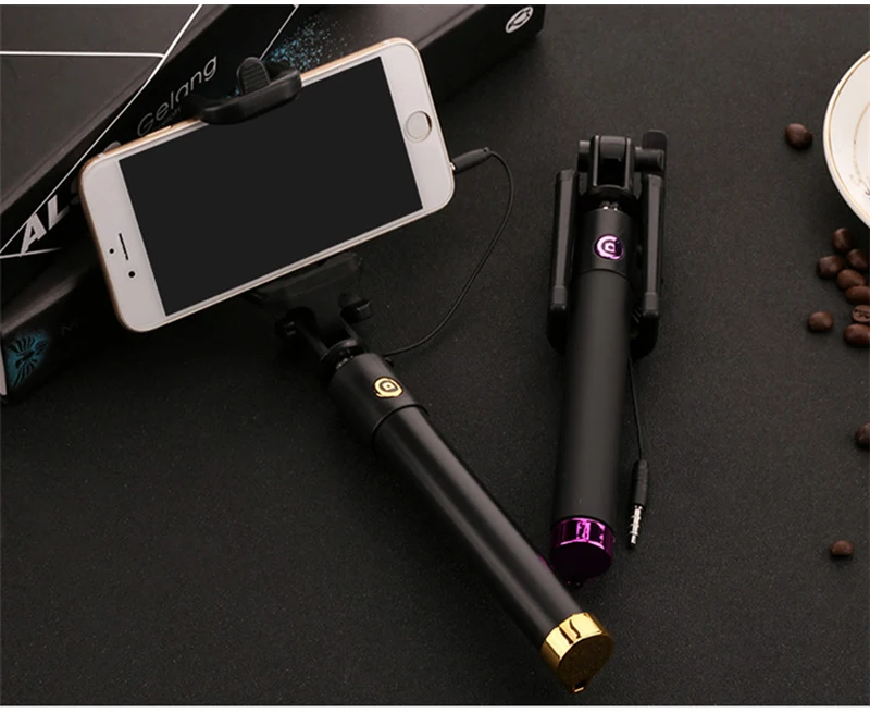 ManiFun Battery Free Selfie Stick Wired Extendable Monopod Cable Control Self-portrait for Android iPhone Samsung Xiaomi (20)