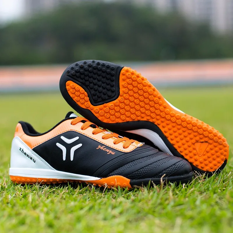 ZHENZU 2017 Football Boots Kids Soccer Training Shoes TF Turf Outdoor Lawn Breathable crampons de foot Botas De Futbol chuteira 9