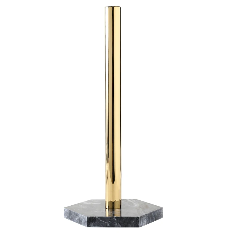  Nordic Retro Style Natural Marble Gold-plated Kitchen Paper Towel Holder Roll Holder Desktop Jewelr - 32956320093