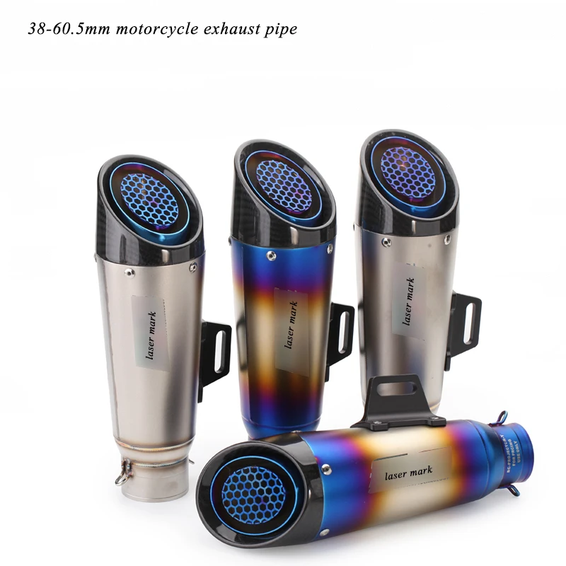 

Moto Exhaust Muffler Tip Pipe Silp On Modified 38-60.5mm Universal Motorcycle Stainless Steel Silencer Exhaust System