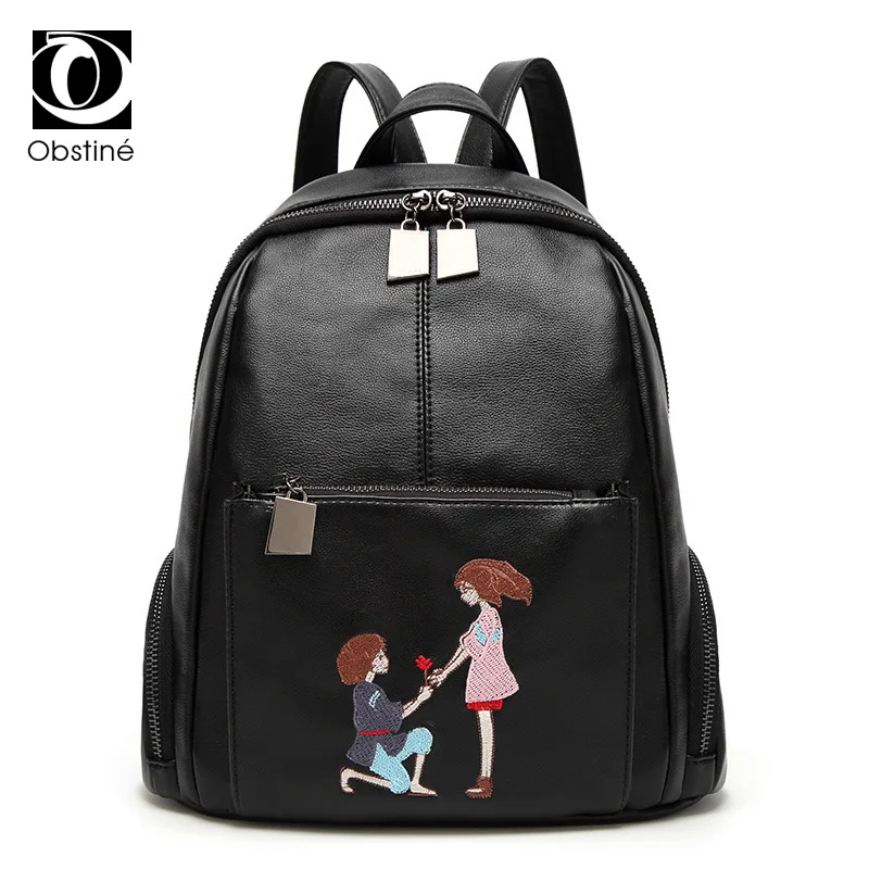 Fashion Women Backpacks High Quality Women s PU Leather Backpacks Girl BlackTravel Daypack Back Pack Bolsas