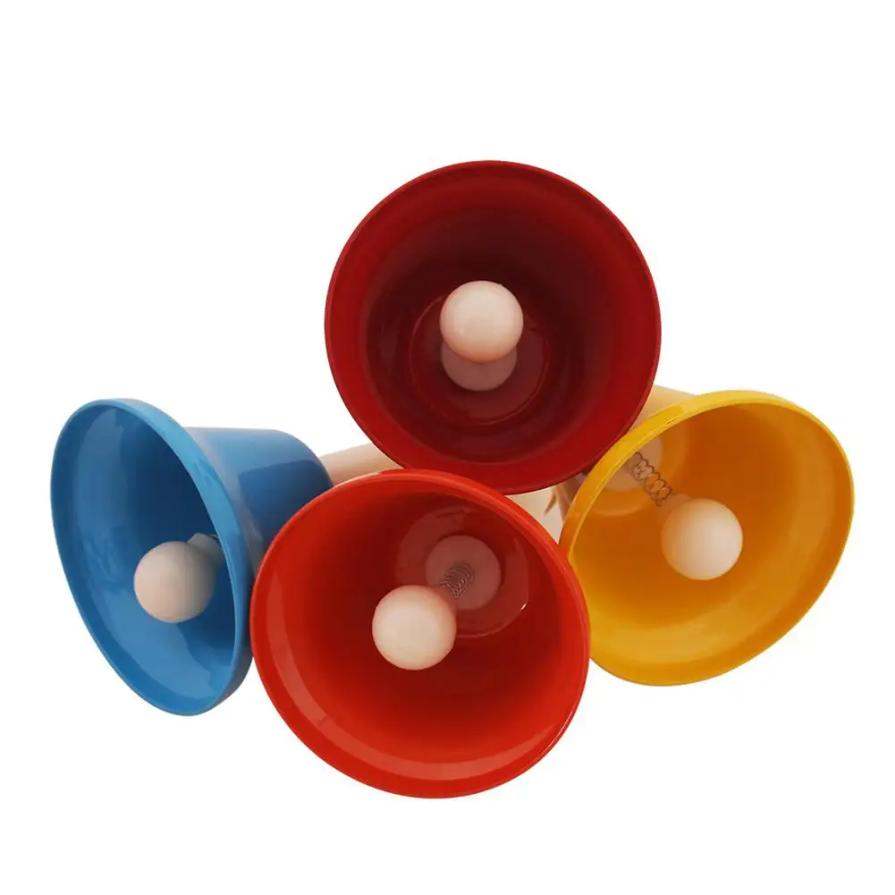 8pcs/set Hand Rattles 8 Tone Colorful Handbell Rattle Metal PVC Percussion Instrument Musical Gift