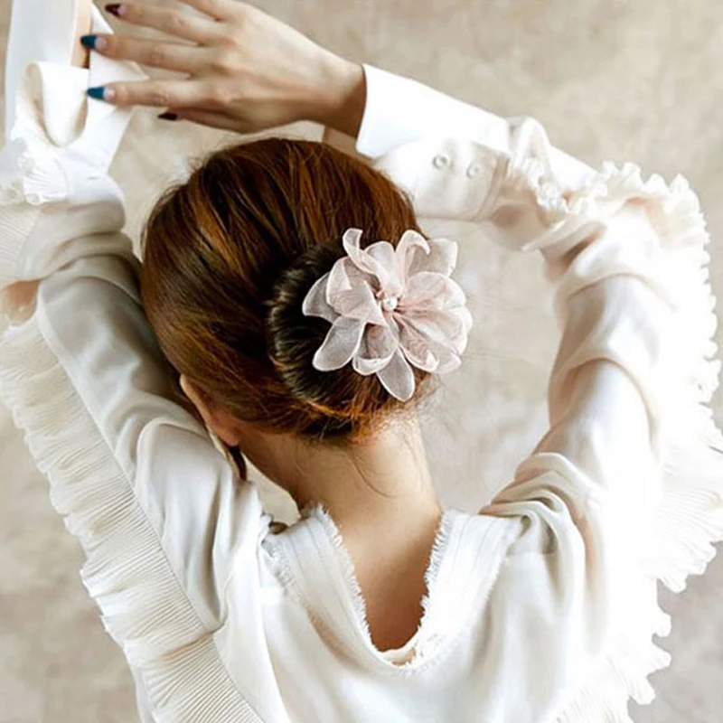 Flower Donuts Hair Twist Sweet Headband Magic Hair Bun Maker Diy