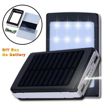 Innoants Universal 5V PCBA Motherboard Power Bank Case Box Dual USB with 20Pcs Solar