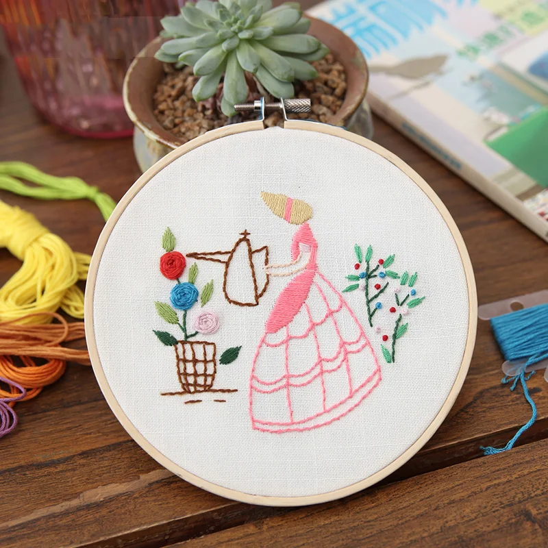 1 шт. мультфильм DIY ленты вышивка для начинающих рукоделие Наборы крест стежка