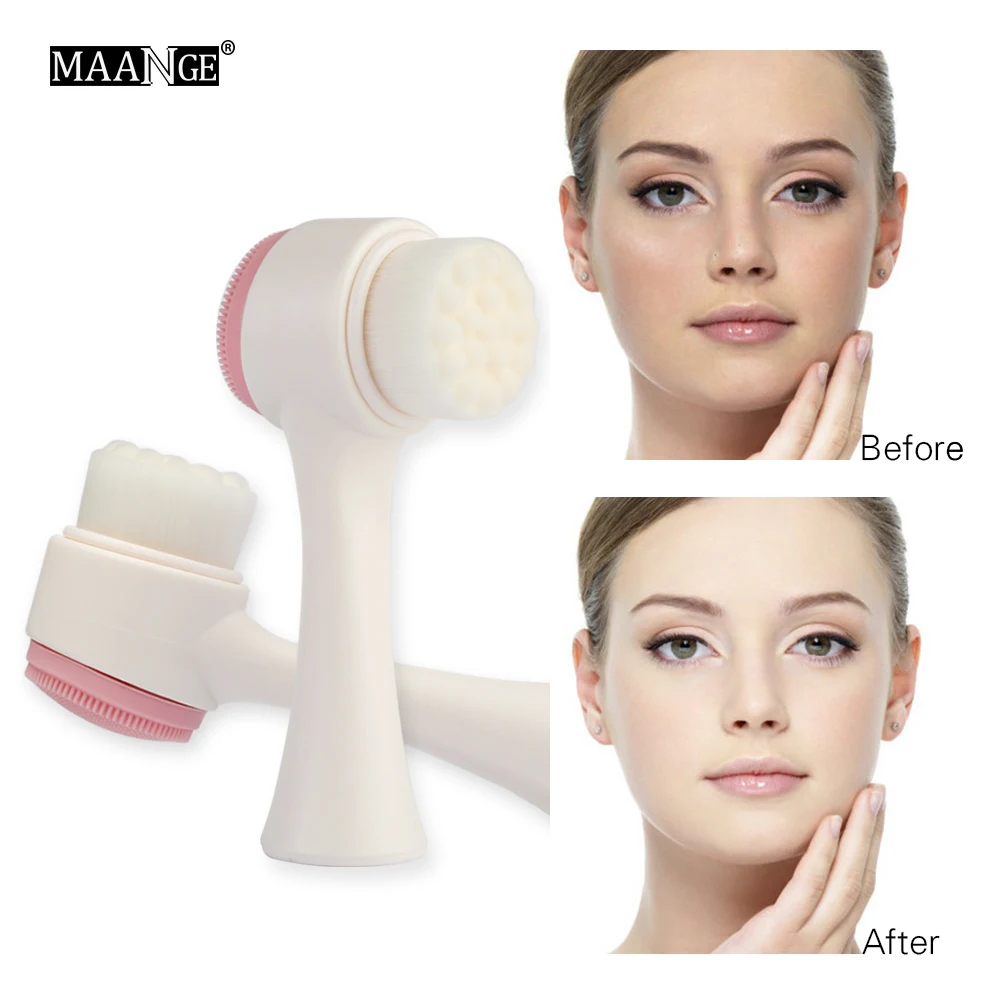 

MAANGE 2 in 1 Double Side Multifunctional Face Cleanser Brush Skin Cleaner Face Washing Machine Exfoliator Facial Cleaning Brush