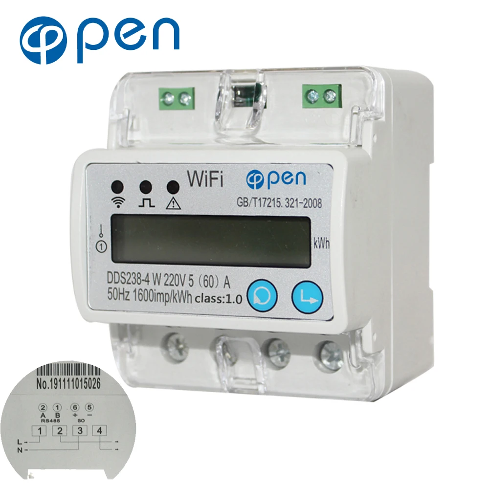 

WIFI remote control Smart Switch with energy monitoring over/under voltage protection for Smart home