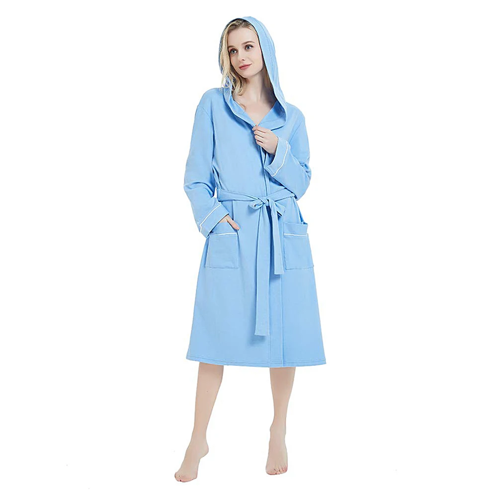 

Wipalo Woman S-5XL Plus Size Sexy Belted Bathrobe Pajamas Satin Lingerie Solid Color Hooded Casual Pajamas Nightgown Bathrobe