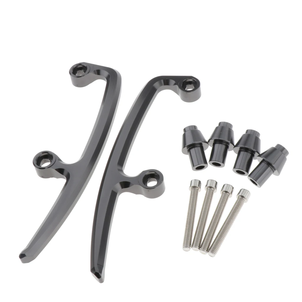 Motorcycle CNC Aluminum Rear Grab Bars Seat Pillion Passenger Rail Handle Armrest Arm Rests For Kawasaki Z650 2017-2018 Black