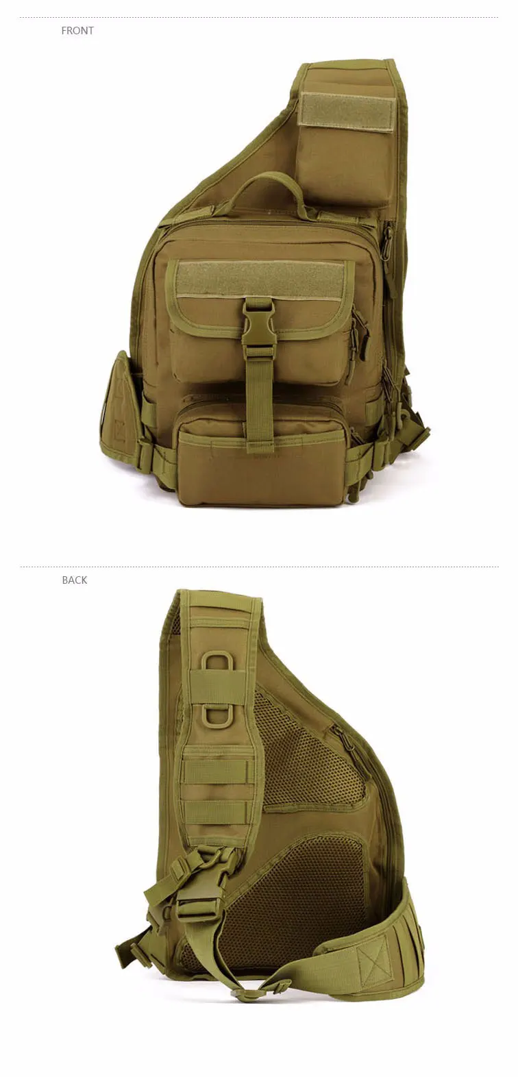 Single Shoulder Army Tactical Backpack Rucksack Military Waterproof Travel Bag  Outdoor Men Women Hiking Camping Hunting Fishing