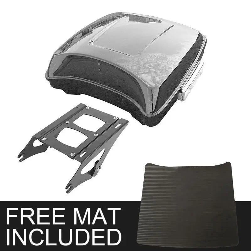 Motorcycle 5.5\ Razor Pack Trunk & Mounting Rack For Harley Tour Pak Touring Model Electra Street Glide Road King 14-18 FLH FLHX Motorcycle 5.5\ Razor Pack Trunk & Mounting Rack For Harley Tour Pak Touring Model Electra Street Glide Road King 14-18 FLH FLHX