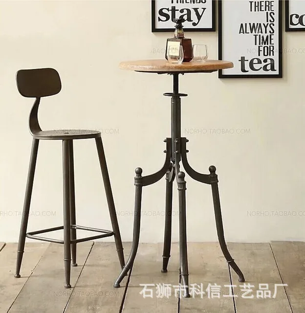 American Retro Wood To Do The Old Wrought Iron Bar Stools And Chairs American Retro Wood To Do The Old Wrought Iron Bar Stools And Chairs Casual Coffee