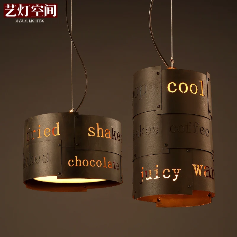 

Loft personality retro Cafe Restaurant chandelier English bar aisle decorative wrought iron Chandelier