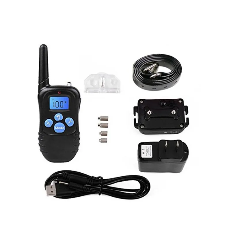 Electronic Remote Control Dog Electric Shock Collar Retractable Waterproof Dog Training 