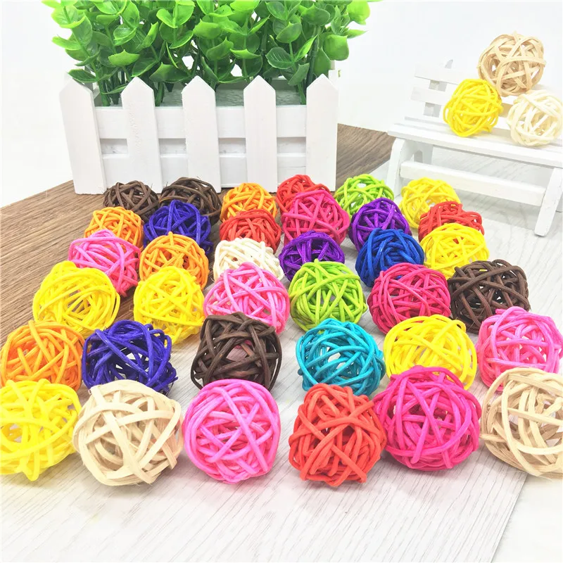 20 unids/lote 3 cm bolas de caña de mimbre Patio jardín Navidad adorno DIY ventana boda cumpleaños fiesta Decoración 20 unids/lote 3 cm bolas de caña de mimbre Patio jardín Navidad adorno DIY ventana boda cumpleaños fiesta Decoración