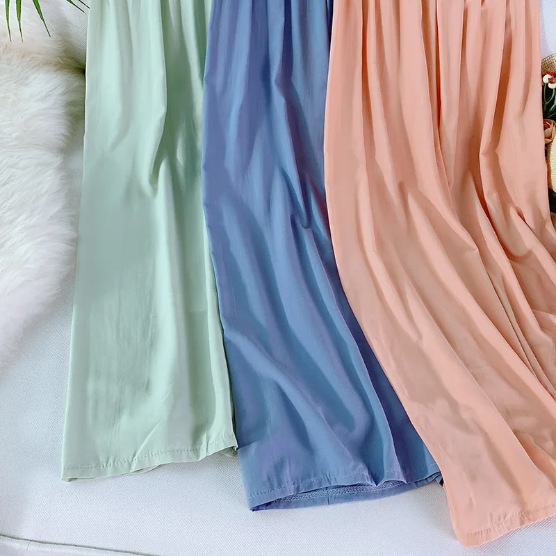 Wasteheart Summer Women Fashion Blue Orange Long Loose Pants Wide Leg Pants High Waist Female Pants Casual Sweatpants Sashes Wasteheart Summer Women Fashion Blue Orange Long Loose Pants Wide Leg Pants High Waist Female Pants Casual Sweatpants Sashes