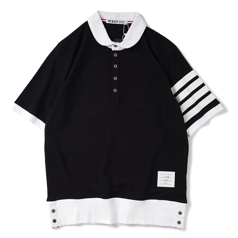 

High New 2019 Unisex High Classic Striped luxury Fashion Casual Polo Shirts Shirt Skateboard Cotton Polos Top Tee S-2XL #AC7