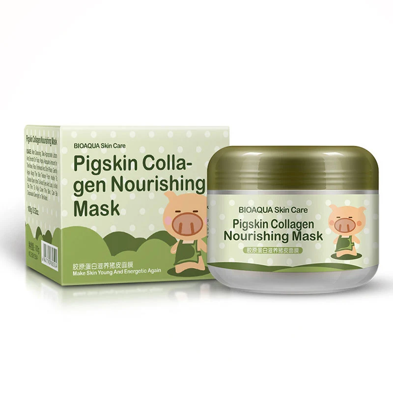 

Bubble Mask Pigskin Oxygen Collagen Nourishing Skin Care Deep Cleaning Blackhead Acne Treatment Whitening Mud Face Masks Women P