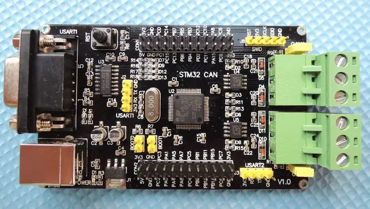 Dual CAN макетная плата STM32F105RC макетная плата STM32 макетная плата двухканальная USART