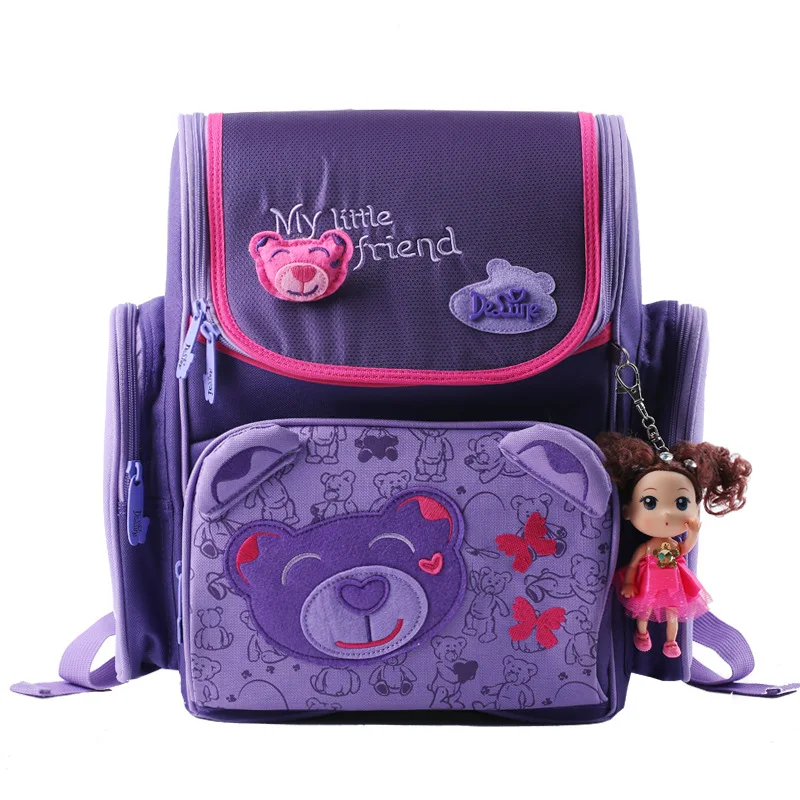 

New Cartoon Bear Backpack School Satchel Children School Bags Orthopedic Waterproof Backpacks Girls School Backpacks