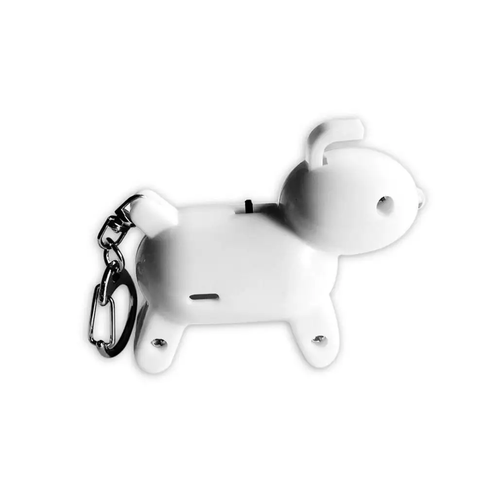 Мини Собака Анти-потерянный сигнал для нахождения ключей мигающий звуковой пульт дети ключ сумка кошелек локаторы детская Сигнализация напоминание Прямая - Цвет: Белый