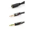 Cable de Audio negro para auriculares de 3,5mm, adaptador divisor de micrófono Y 1 hembra a 2 macho, Cable conectado a ordenador portátil ► Foto 2/6