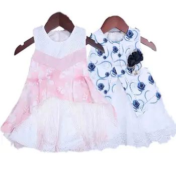 

Infantil Bow Tulle Wedding Dress Newborn 2019 Summer Baby Princess Girl Party Dress Birthday Lace Fringe Dress Baptism Vestidos