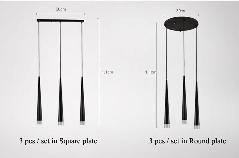 Современные подвесные светильники 3W светодиодный конусообразные подвесные лампы для ресторана/гостиной/бара Lamparas украшение дома освещение светильник