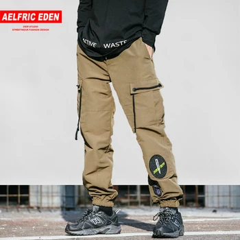 

Aelfric Eden Harajuku Side Pocket Patchwork Cargo Harem Mans Pants Casual Loose Trousers Hip Hop Male Joggers Pants Streetwear