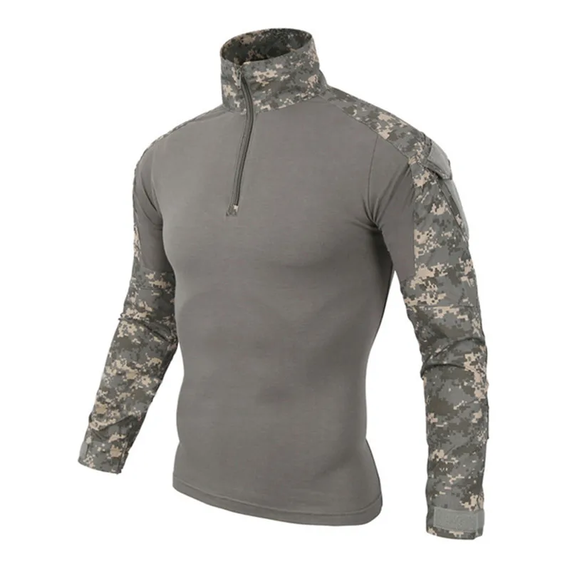  Military Multicam Army Combat Shirt Uniform Tactical Shirt with Elbow Pads Camouflage Hunting Cloth