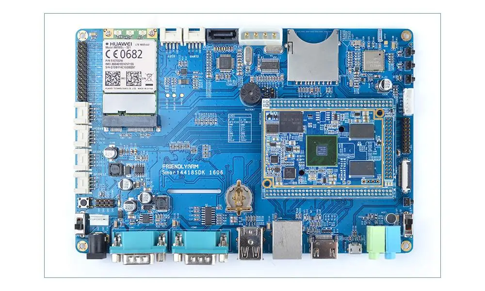 RealQvol Friendlyarm Smart4418 процессор плата S5P4418 Cortex-A9 1 ГБ ОЗУ+ 8 Гб eMMC интегрированный Гбит/с Ethernet аудио разъем