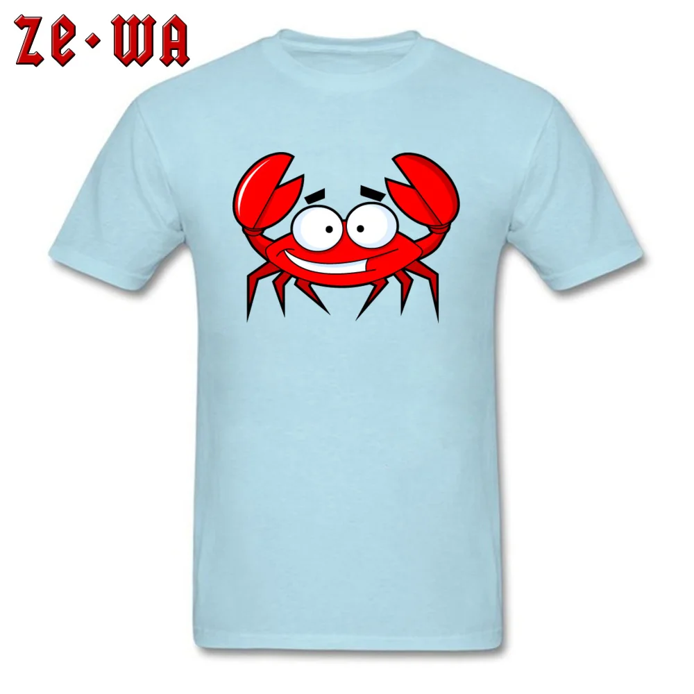 ClassicGroup Short Sleeve Tops & Tees Summer Fall Hot Sale Crewneck 100% Cotton T Shirt Student T-shirts Red Crab  Red Crab light