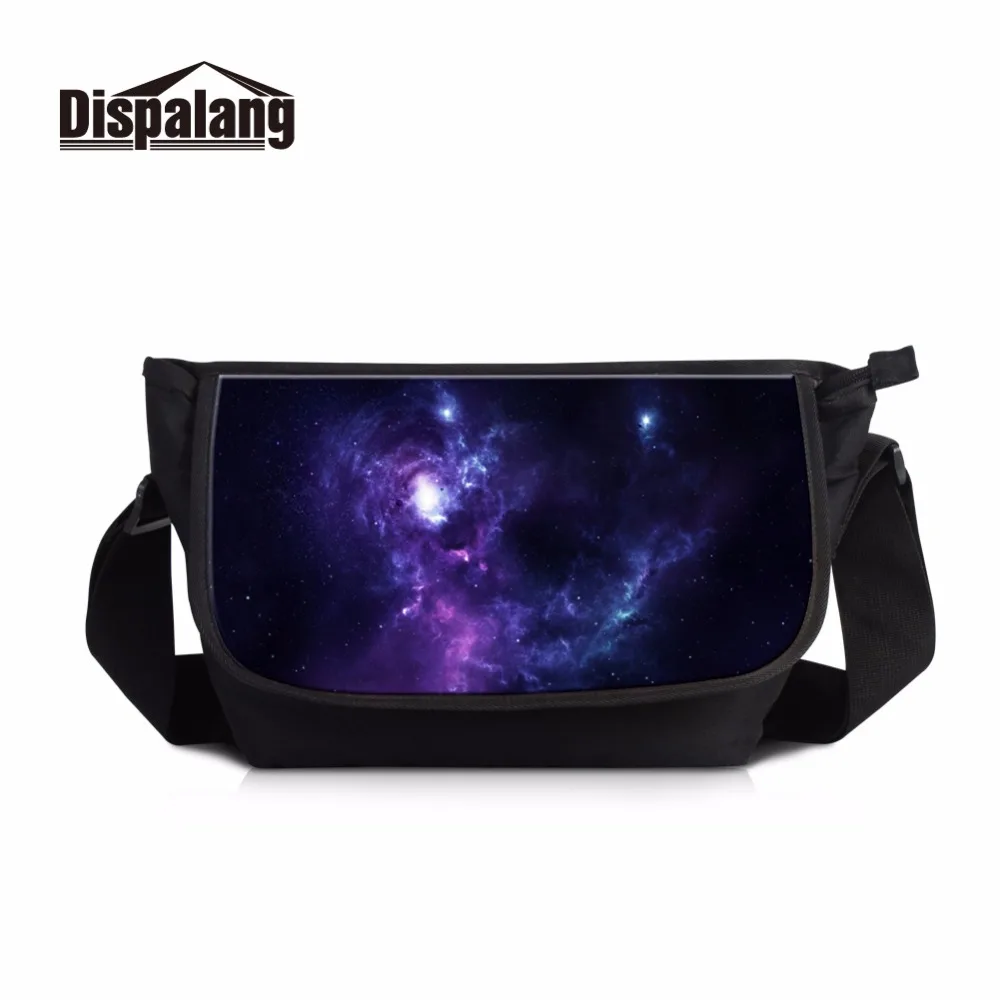 Dispalang cosmos star креативная школьная сумка для мальчиков-подростков, мужская сумка-портфель с клапаном для бизнеса, Высококачественная холщовая сумка-мессенджер, розничная