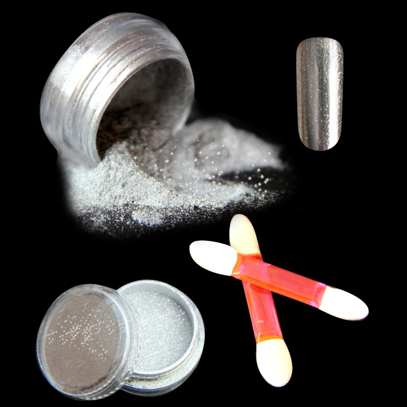 Zation Dust маникюрное украшение пигмент для ногтей хромированный зеркальный