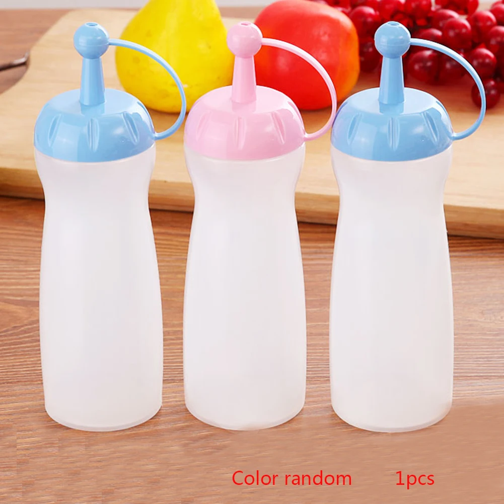 

Kitchen Cream Water Jam Honey Plastic Squeeze Bottle Condiment Dispenser for Salad Sauce Vinegar Oil Squeeze Bottle