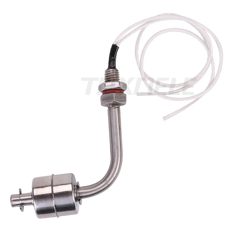 Water Level Switch Liquid Level Sensor 304 White Stainless Steel Float Switch L type Liquid Water Level Sensor Switch Internal Float 120 Degree