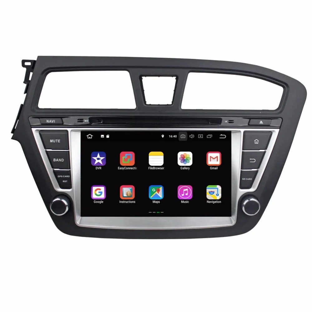 Excellent Android 8.1 Quad Core 8" Car radio dvd GPS Multimedia Head Unit for Hyundai I20 2014 2015 With Bluetooth WIFI USB Mirror-link 2