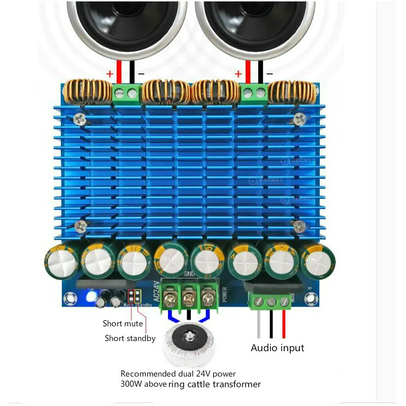 Aiyima TDA8954TH аудио усилитель доска Amplificador класса D двухканальный цифровой усилитель доска 420 Вт * 2