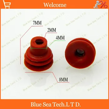 

100pcs car connector waterproof ring,seal plug,waterproof plug,8mm Silicone sheath,seal head for car