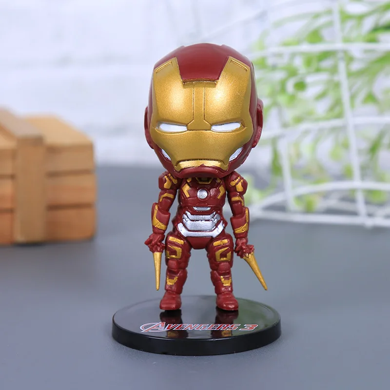 6 Pcs/set Action Figures Avengers Infinity War Endgame Marvel Hero Figure Iron Man Spiderman Thor Captain Batman