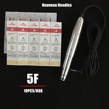 Постоянный Макияж Вышивка Крестом Иглы 5f Иглы для татуажа бровей губ Иглы для модерн постоянный роторной машины Pen Наборы